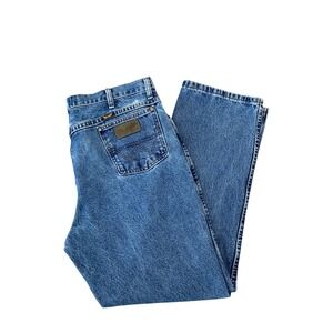 Wrangler George Strait Collection Mens Blue Denim Jeans Straight Leg Size 34x29